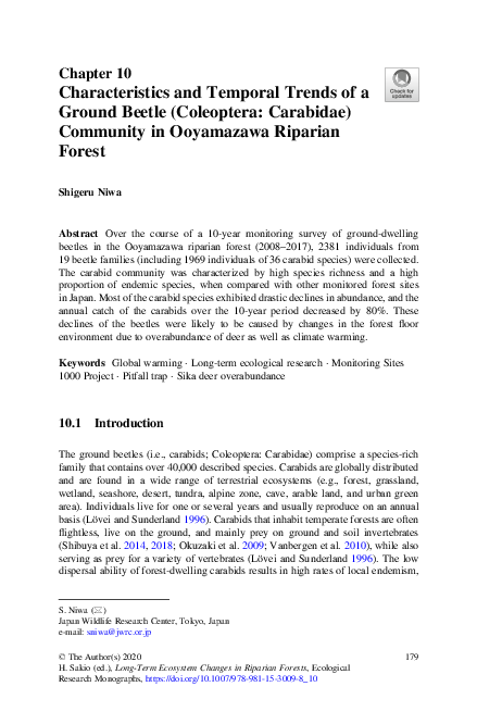 (PDF) Characteristics and Temporal Trends of a Ground Beetle ...