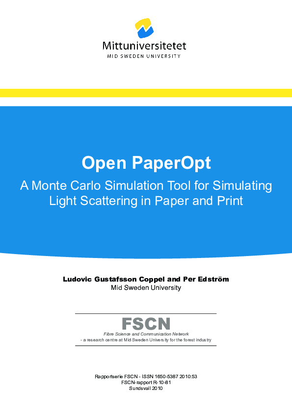 (PDF) Open PaperOpt - A Monte Carlo Simulation Tool for Simulating ...