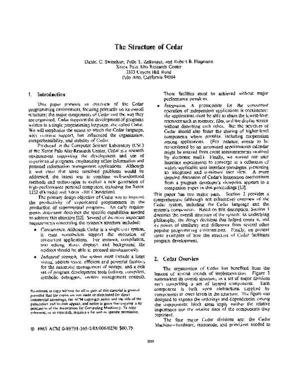 (PDF) The structure of Cedar