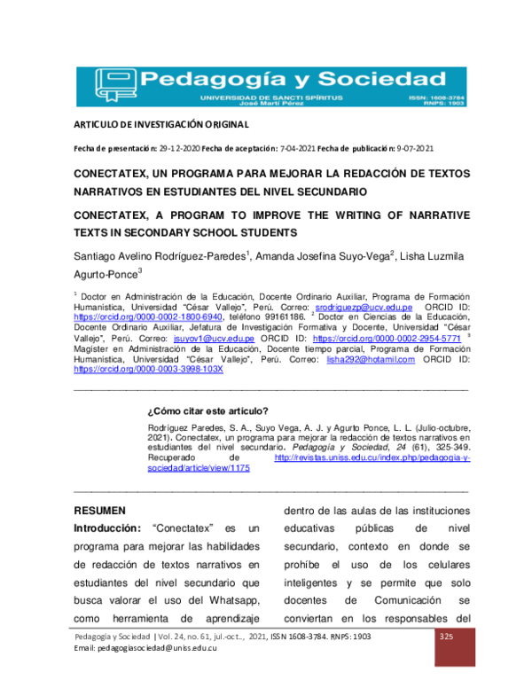 (PDF) Conectatex Un Programa Para Mejorar La Redacción De Textos ...