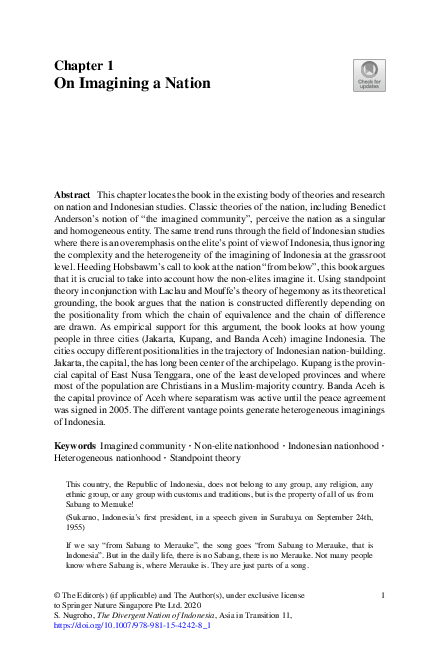 (PDF) On Imagining a Nation