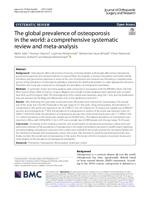 (PDF) The global prevalence of osteoporosis in the world: a ...
