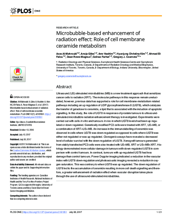 (PDF) Microbubble-based enhancement of radiation effect: Role of cell ...