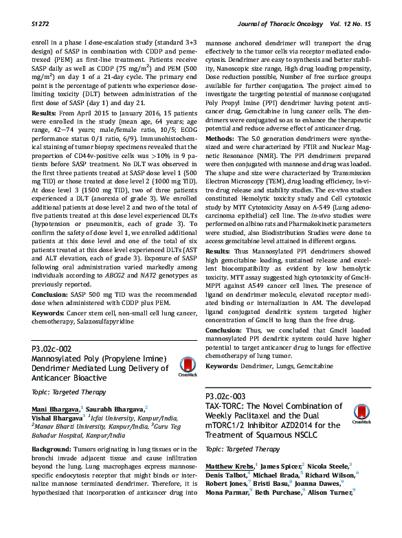 (PDF) P3.02c-003 TAX-TORC: The Novel Combination of Weekly Paclitaxel ...