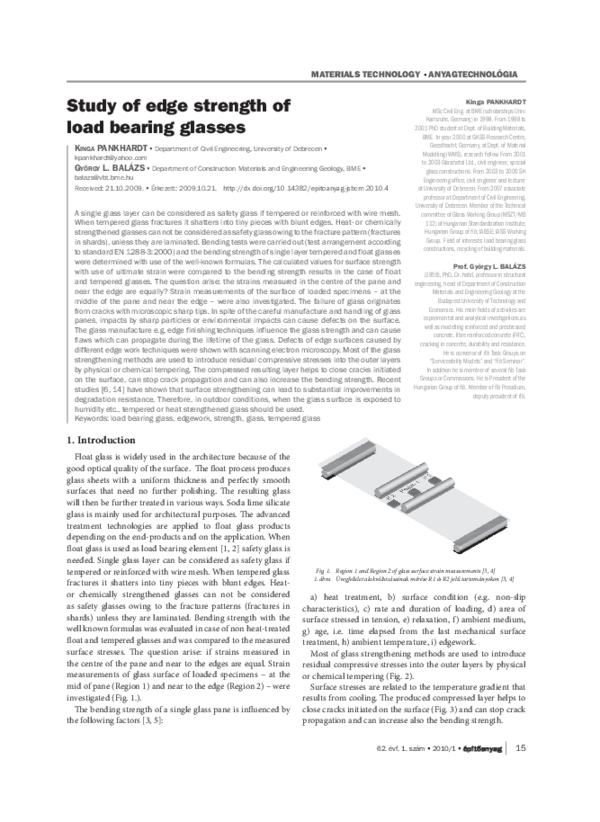(PDF) Study of edge strength of load bearing glasses