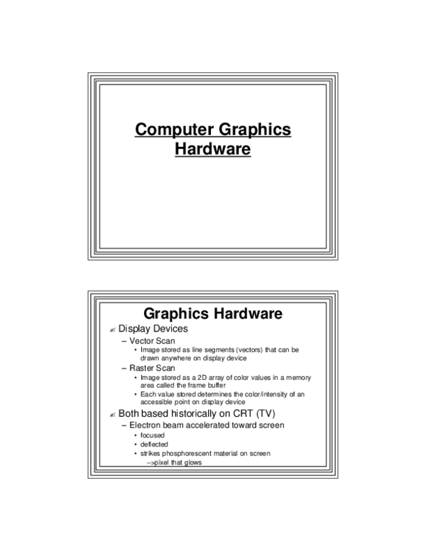 (PDF) Computer graphics hardware