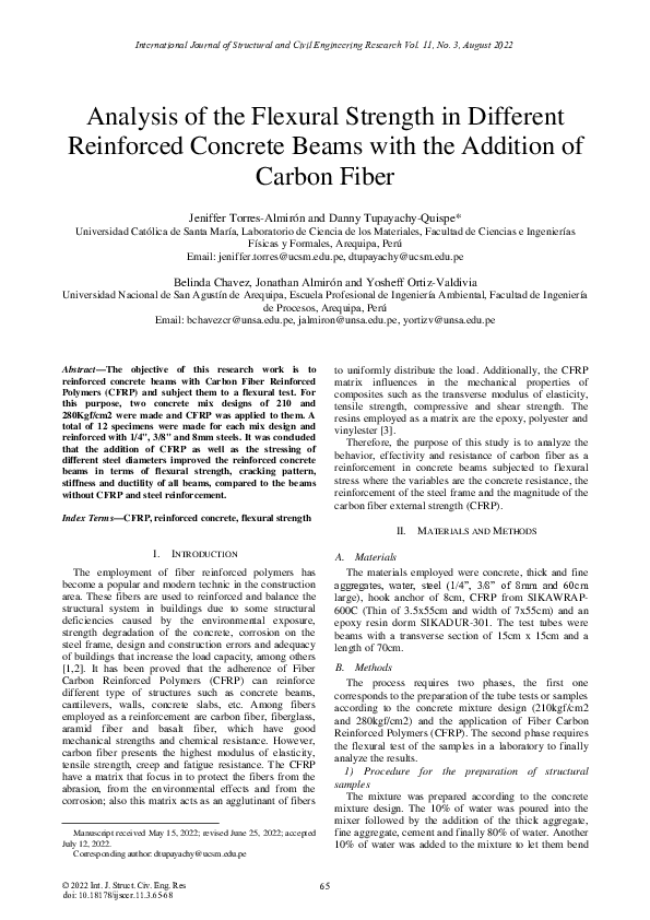 (PDF) Analysis of the Flexural Strength in Different Reinforced ...