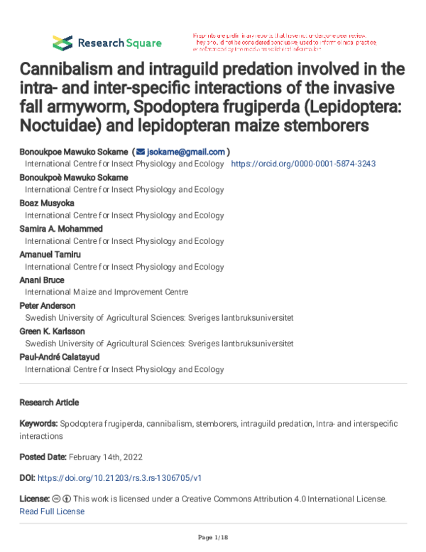 (PDF) Cannibalism and intraguild predation involved in the intra- and ...