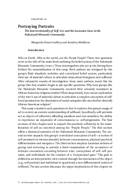 (PDF) Portraying Portraits: The Intersectionality of Self, Art, and the ...