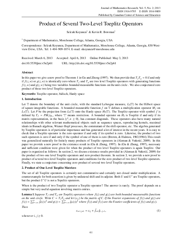 (PDF) 2011 Published by Canadian Center of Science and Education 91