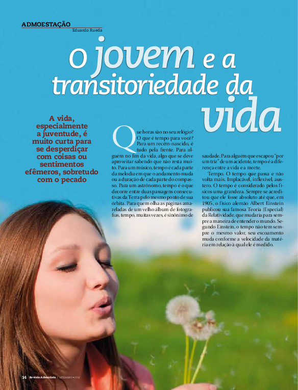 (PDF) O jovem e a transitoriedade da vida