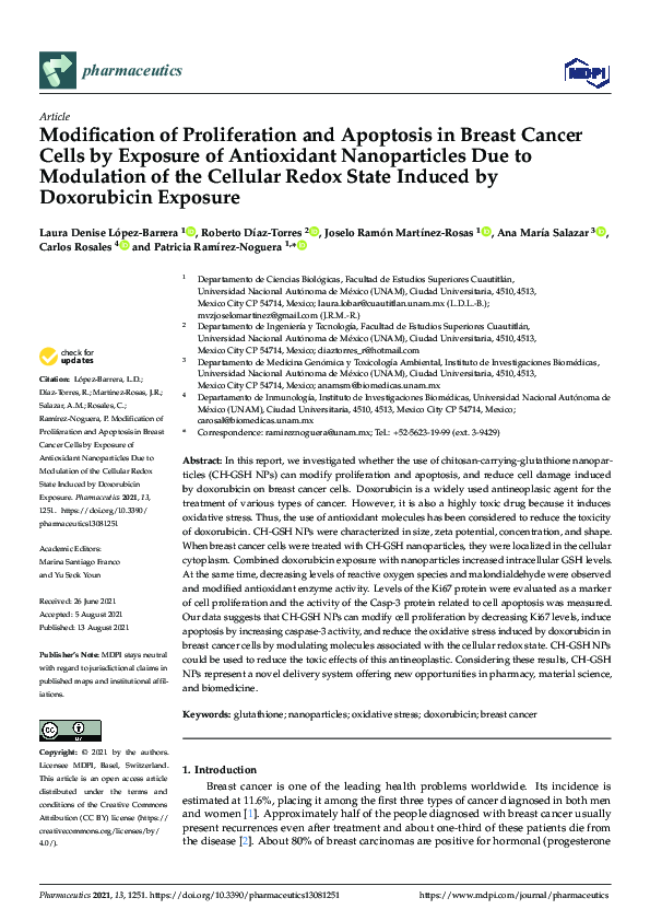 (PDF) Modification of Proliferation and Apoptosis in Breast Cancer ...