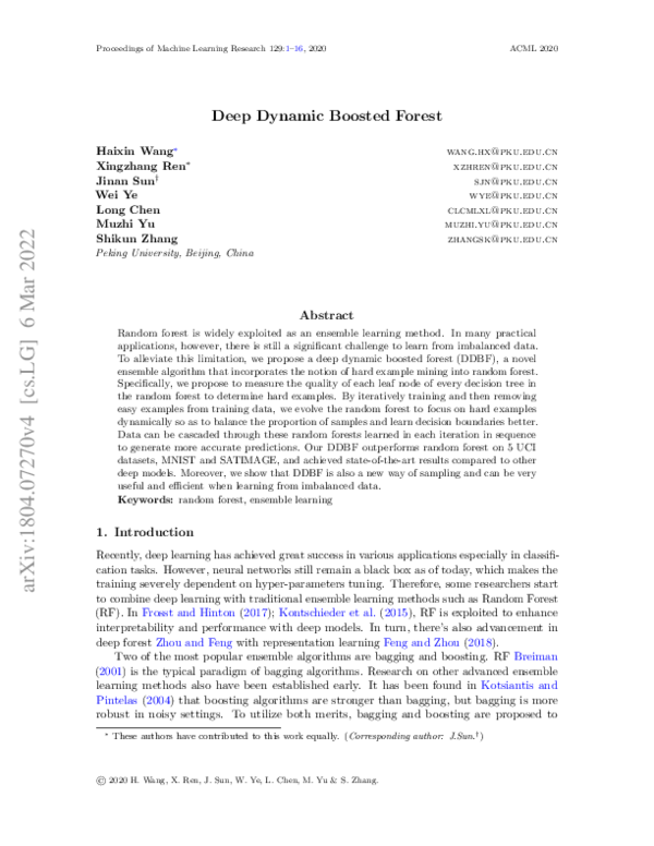 (PDF) A Dynamic Boosted Ensemble Learning Method Based on Random Forest