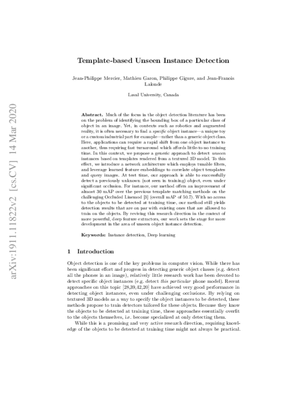 (PDF) Template-based Unseen Instance Detection