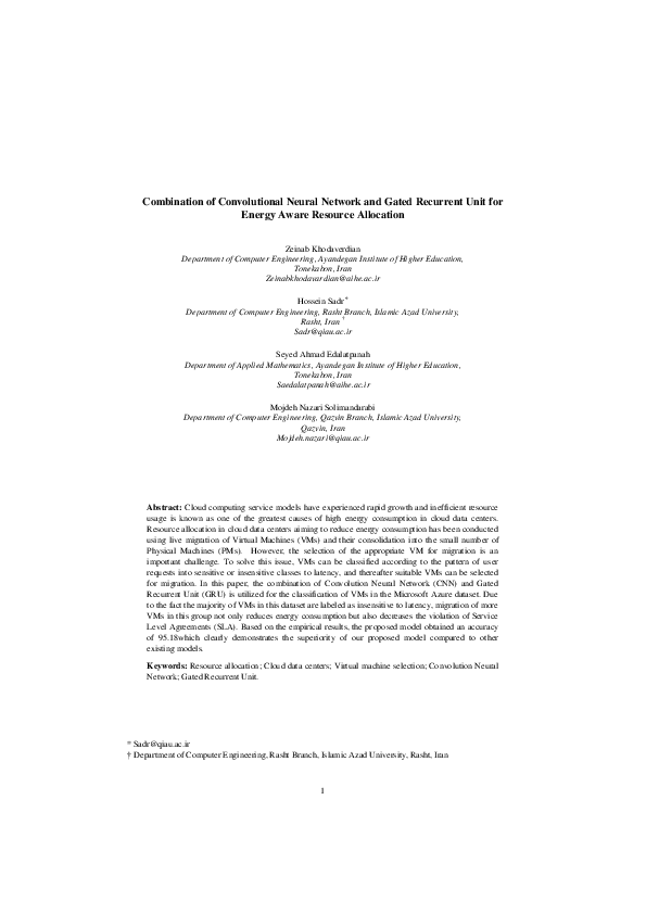 (PDF) Combination of Convolutional Neural Network and Gated Recurrent ...