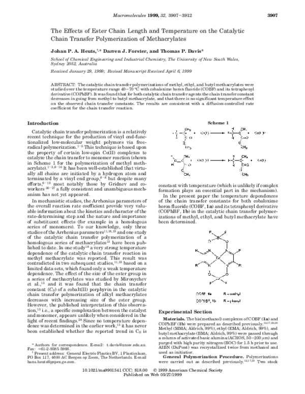 (PDF) The Effects of Ester Chain Length and Temperature on the ...