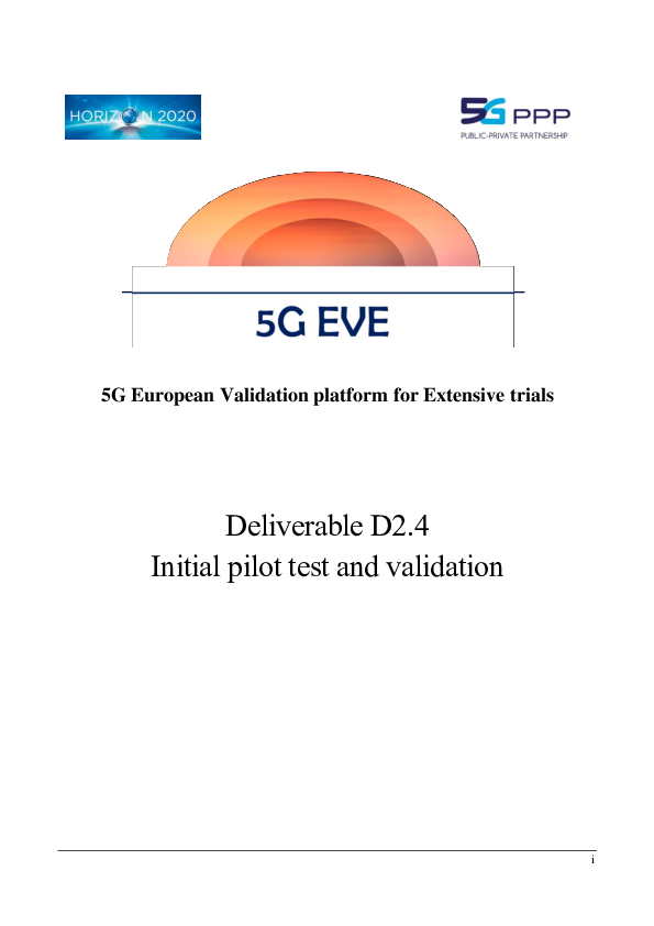 (PDF) D2.4 Initial pilot test and validation