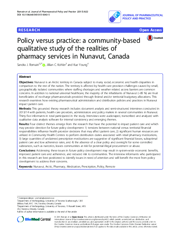 (PDF) Policy versus practice: a community-based qualitative study of ...