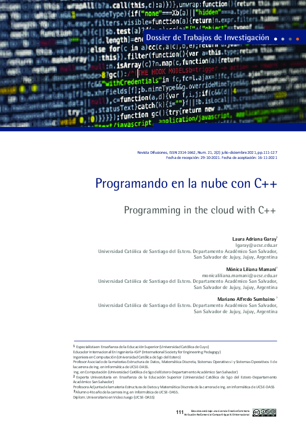 (PDF) Programando en la nube con C++