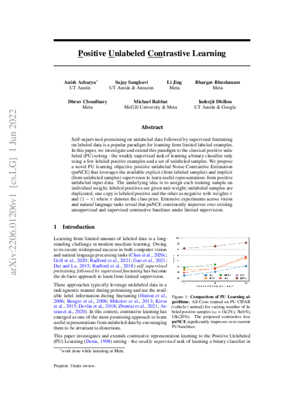 (PDF) Positive Unlabeled Contrastive Learning