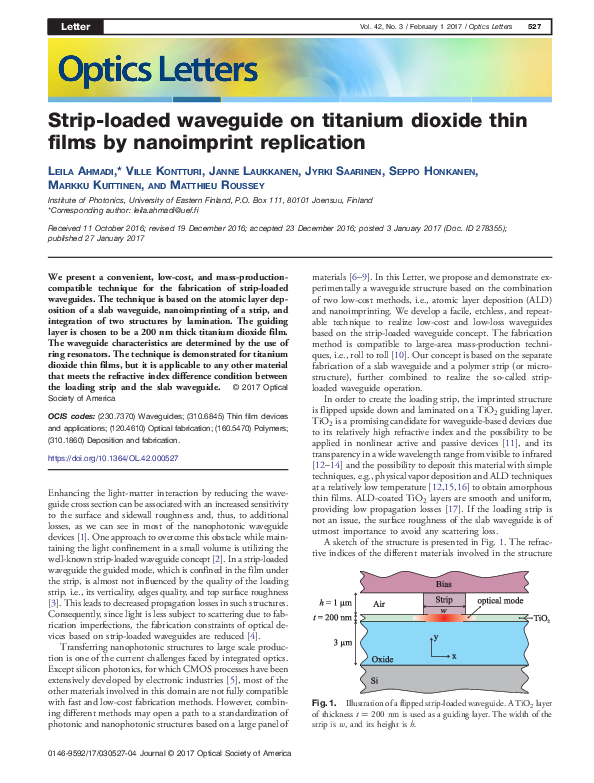 (PDF) Strip-loaded waveguide on titanium dioxide thin films by ...