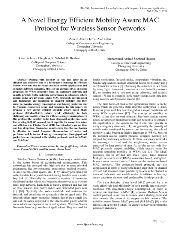 (PDF) A Novel Energy Efficient Mobility Aware MAC Protocol for Wireless ...