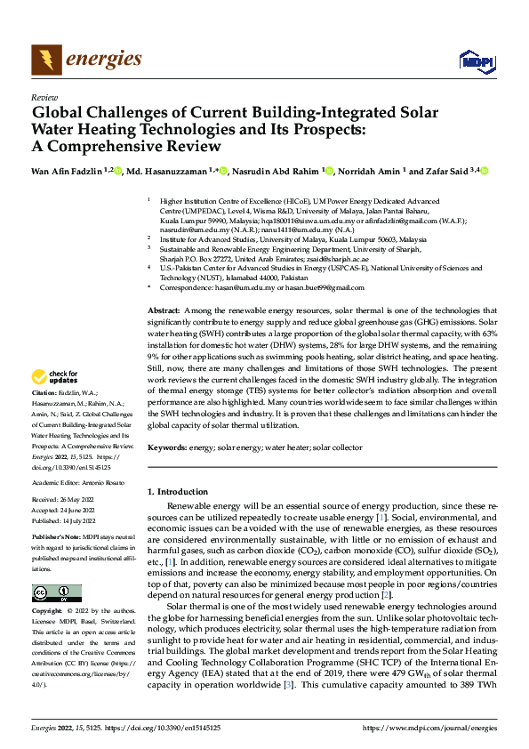 (PDF) Global Challenges of Current Building-Integrated Solar Water ...