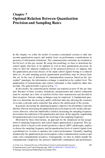 (PDF) Optimal Relation Between Quantization Precision and Sampling Rates