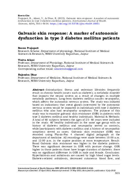 (PDF) Galvanic skin response