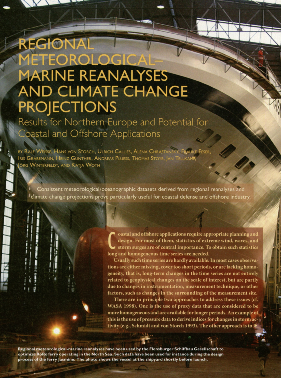 Pdf Regional Meteorological Marine Reanalyses And Climate Change