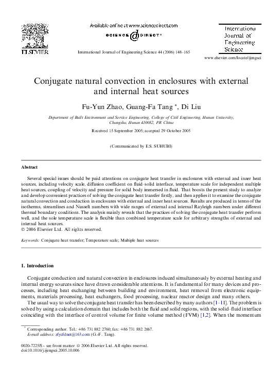 (PDF) Conjugate natural convection in enclosures with external and ...