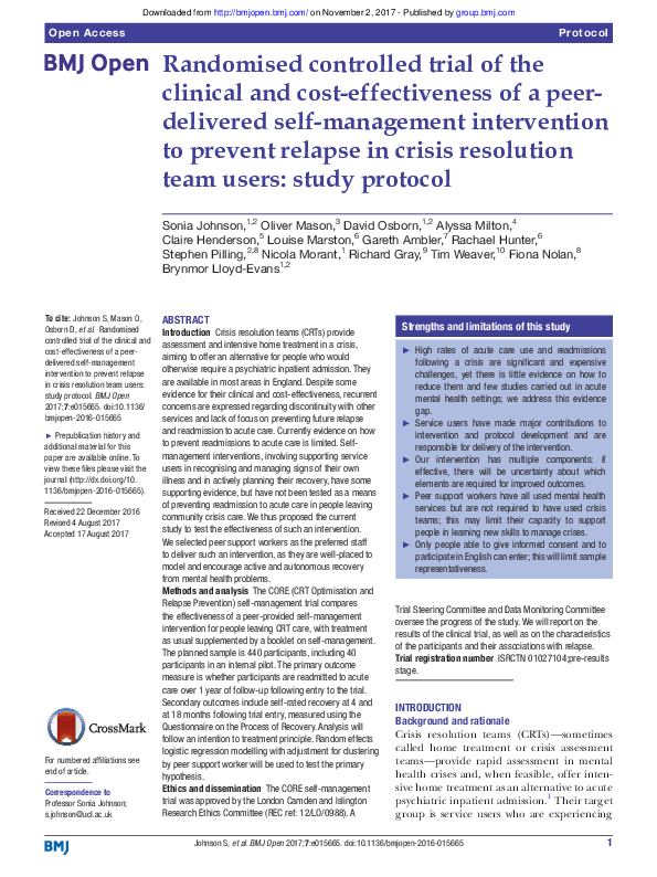 (PDF) Randomised controlled trial of the clinical and cost ...