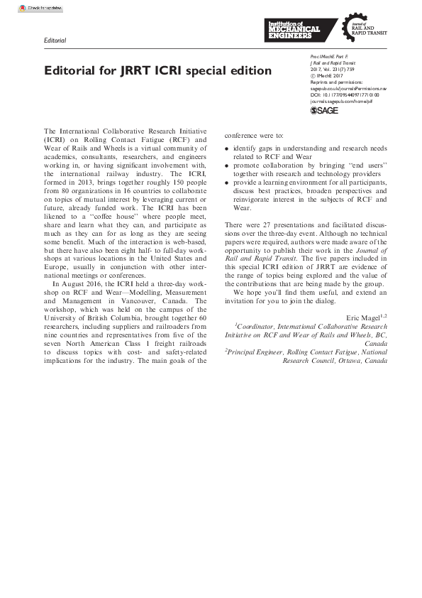 (PDF) Editorial for JRRT ICRI special edition