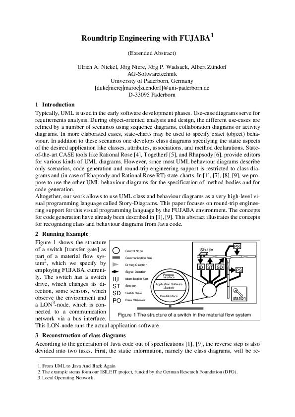 (PDF) Roundtrip Engineering with FUJABA1