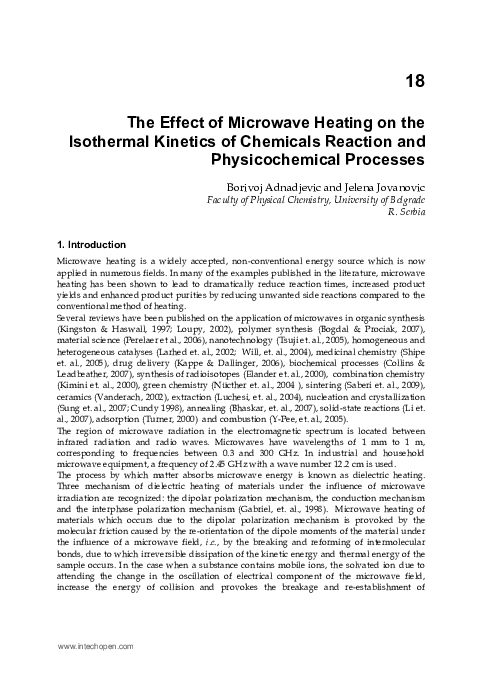 (PDF) The Effects of Microwave Heating on the Isothermal Kinetics of ...
