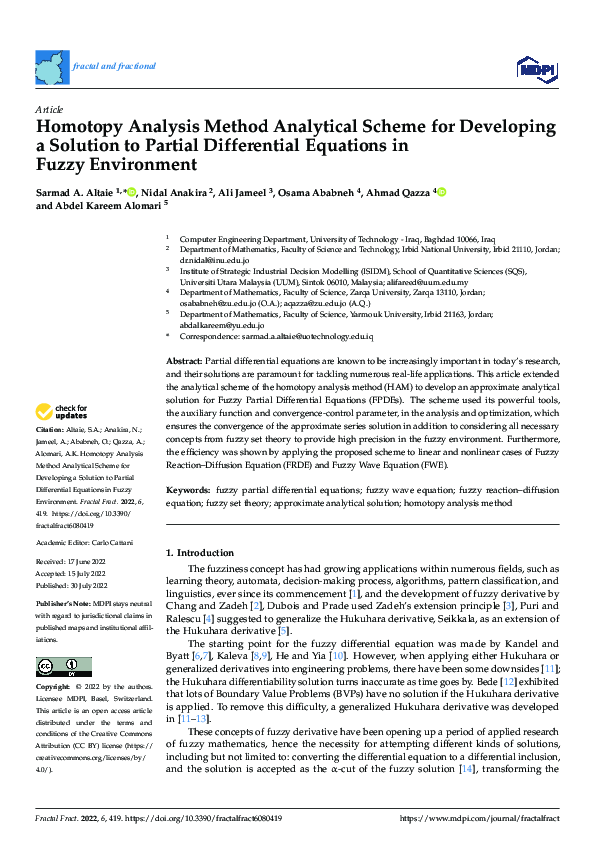 (PDF) Homotopy Analysis Method Analytical Scheme for Developing a ...
