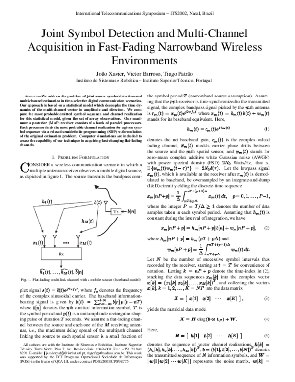 (PDF) Joint symbol detection and multi-channel acquisition in fast ...