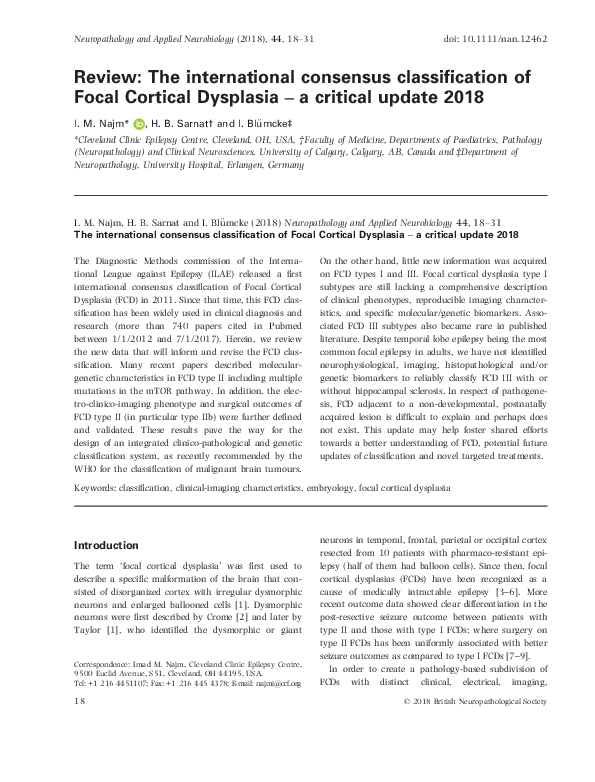 (PDF) Review: The international consensus classification of Focal ...