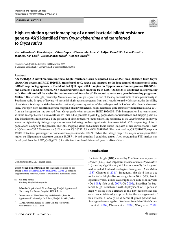 その他 SHARP WG -PN1 PDF) High-resolution genetic mapping of a novel bacterial blight