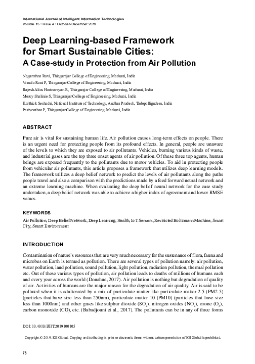 (PDF) Deep Learning-based Framework for Smart Sustainable Cities
