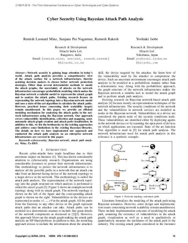 (PDF) Cyber Security Using Bayesian Attack Path Analysis