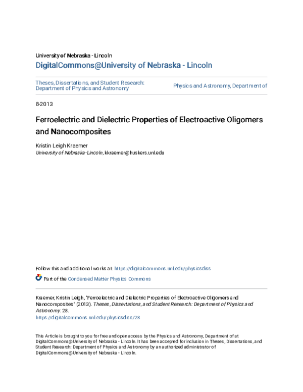 (PDF) Ferroelectric and dielectric properties of electroactive ...