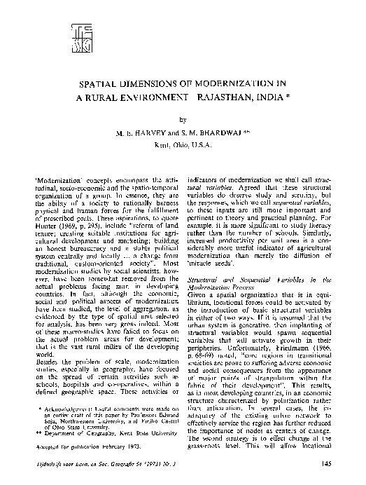 (PDF) Modernization Dynamics in Rural Rajasthan