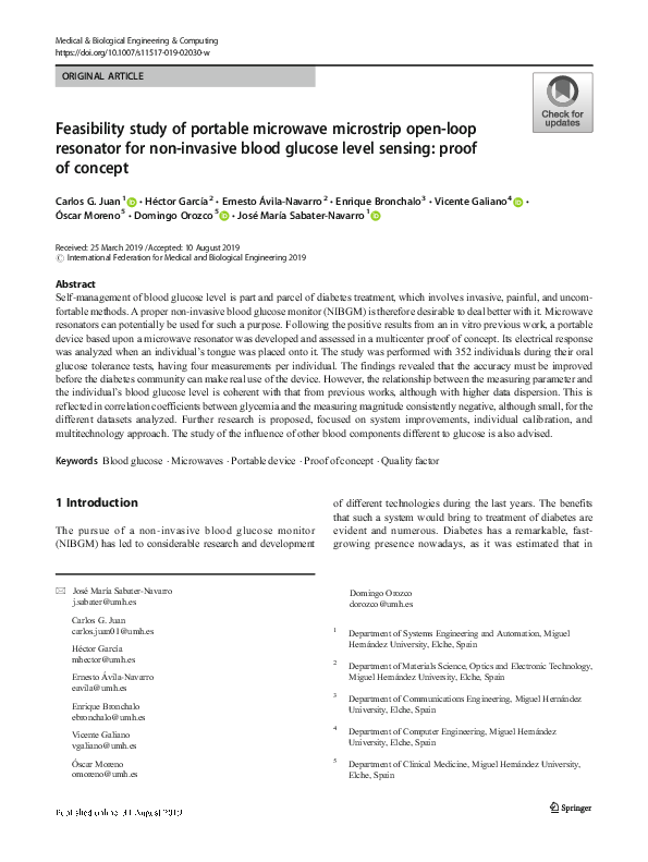 (PDF) Feasibility study of portable microwave microstrip open-loop ...