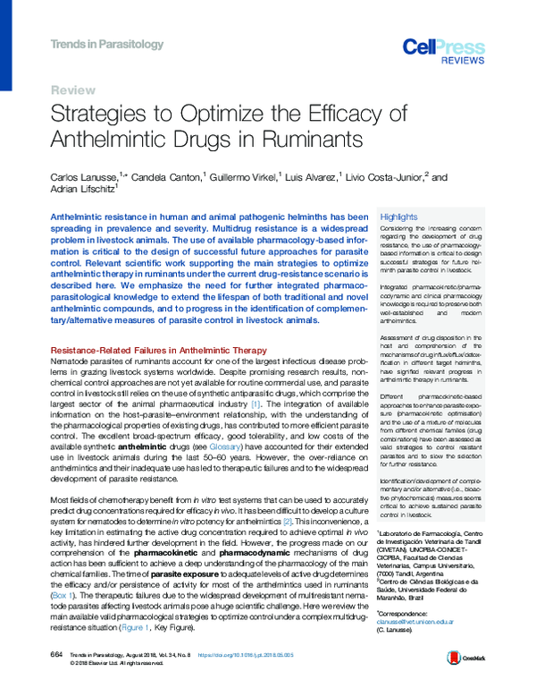 (PDF) Strategies to Optimize the Efficacy of Anthelmintic Drugs in ...