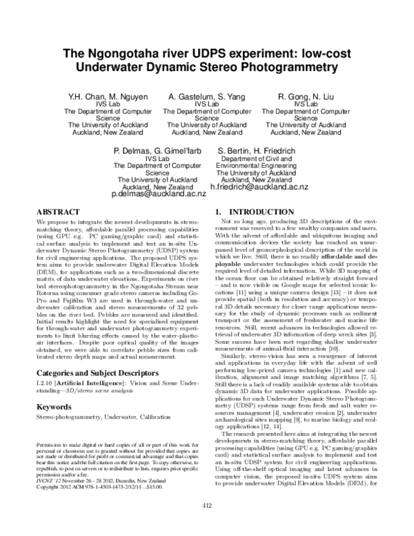 (PDF) The Ngongotaha river UDPS experiment: low-cost underwater dynamic ...