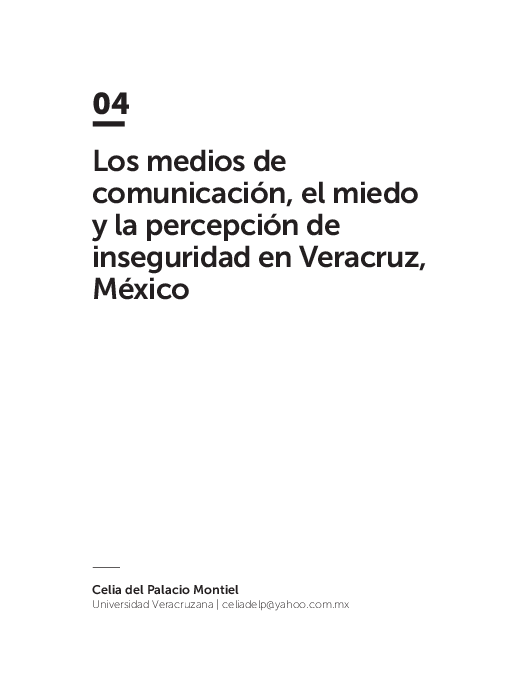 (PDF) Los medios de comunicación, el miedo y la percepción de ...