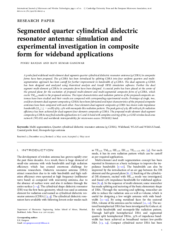 (PDF) Segmented quarter cylindrical dielectric resonator antenna ...