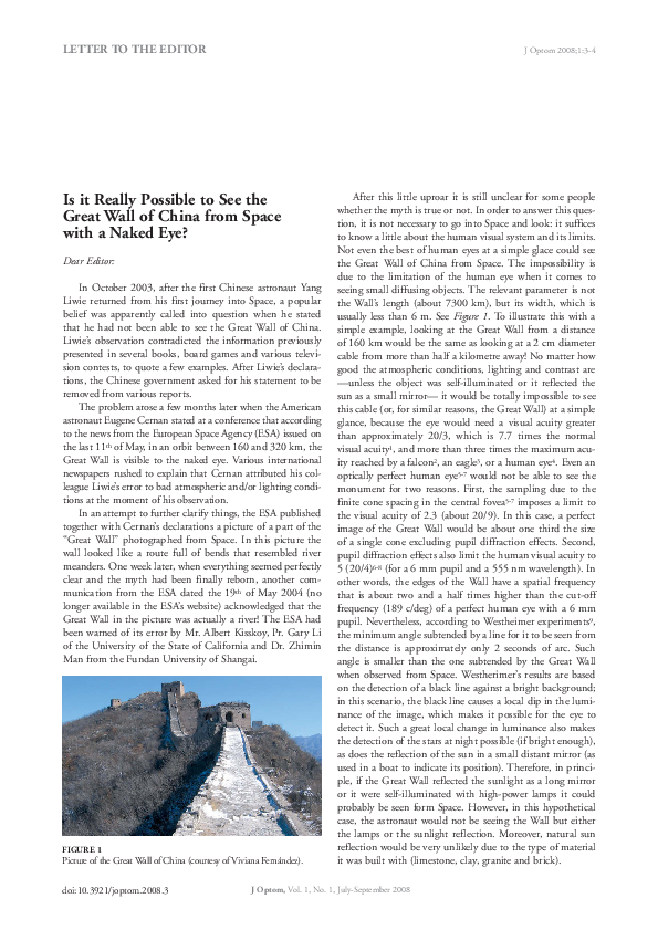  pdf is it really possible to see the great wall of china from space