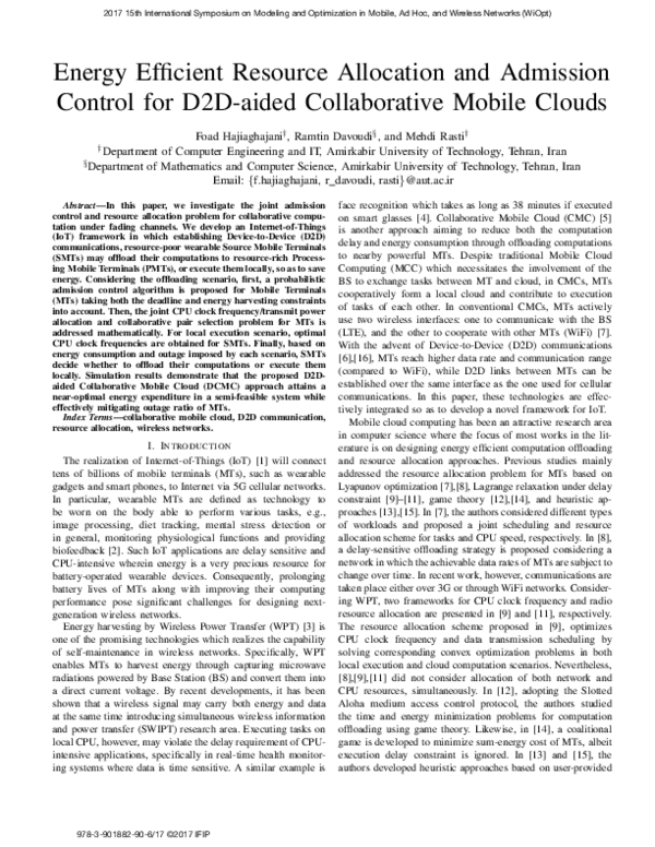 (PDF) Energy efficient resource allocation and admission control for ...